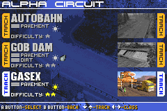 Racing Gears Advance screenshot 5 for GameBoy Advance